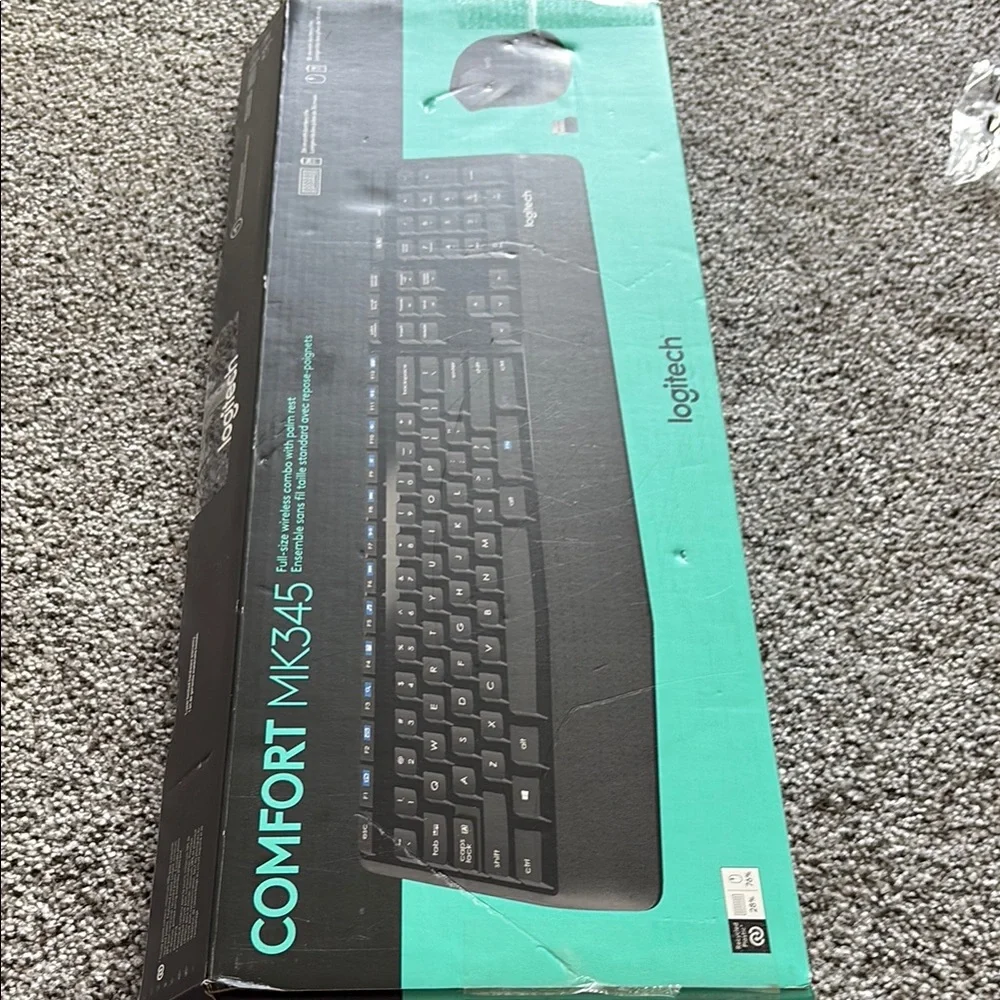 Logitech Black Keyboard & Mouse - missing wireless mouse adapter